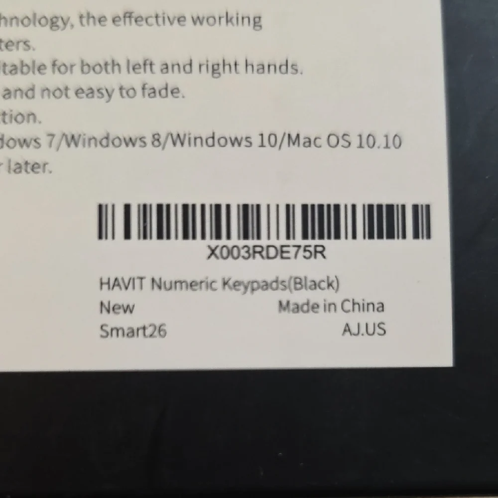 NEW Havit Black Wireless Numeric Keypad